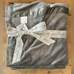 NWT- Little Giraffe Luxe Throw Blanket - Charcoal - Size 45” x 59”